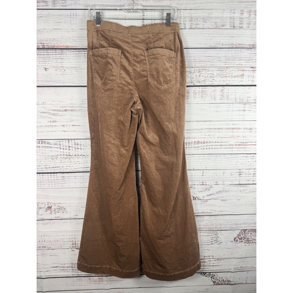 Pilcro Velvet Flare Pants Brown Wide Leg Y2K Boho - Picture 4 of 5